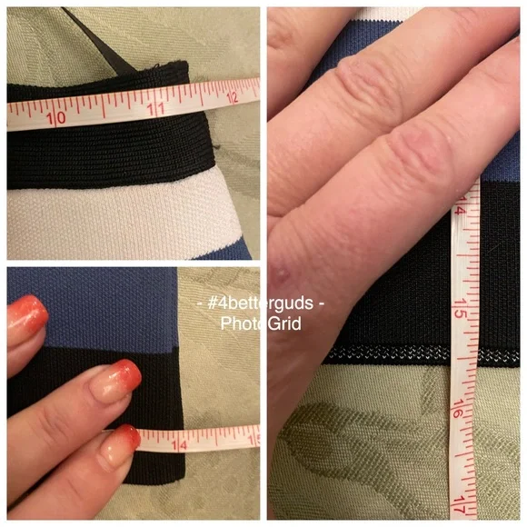 BCBGMaxAzria Elle Cutout Bandage Stripe Body-con Color block Mini Dress Small - Picture 12 of 16